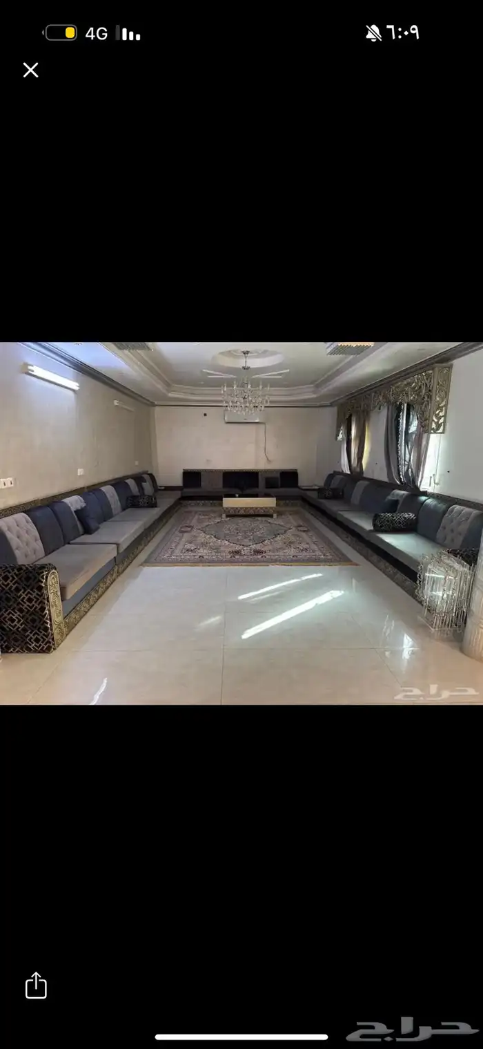 كنب مستعمل نظيف 7 في 5 مع طاولات 0