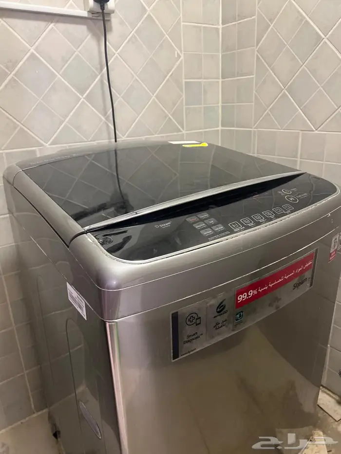 غساله LG 18 kilo ممتازه فقط الهيكل الخارجي متضرر 0
