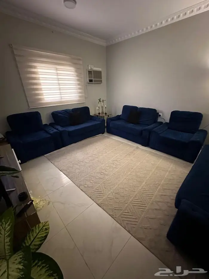 بيع اثاث صالة كنب ازرق 0