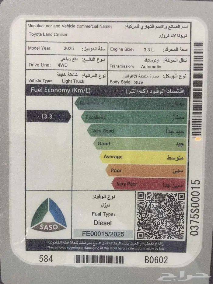 لاندكروزر GXR2 ديزل 2025 مبيعات بنوك 12