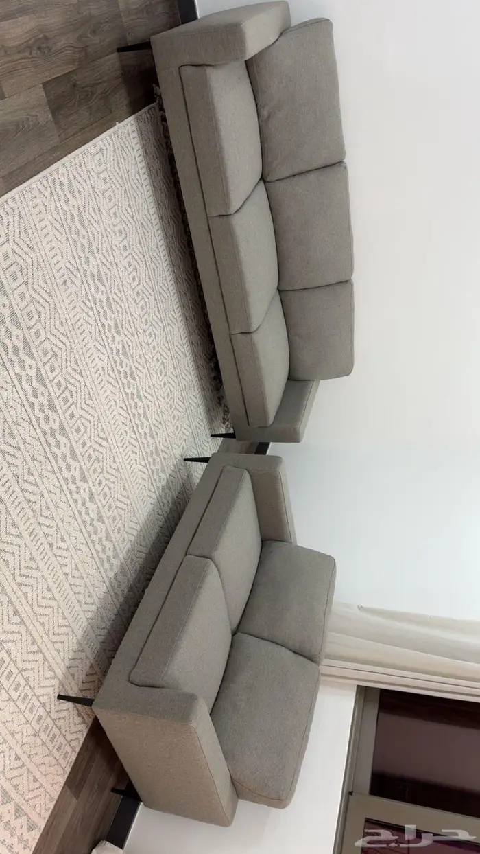 كنب قطعتين ثلاثي وثنائي رصاصي 1