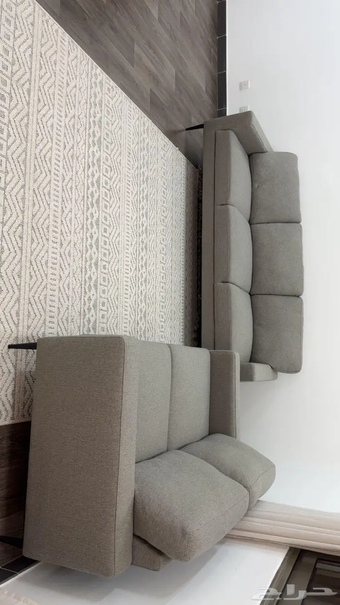 كنب قطعتين ثلاثي وثنائي رصاصي 2