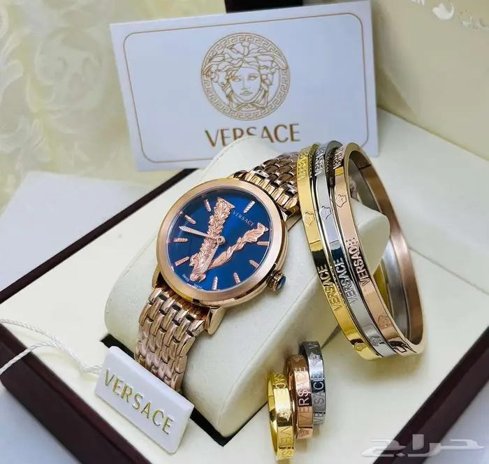 فيرساتشي طقم نساء ساعة اسوارة خاتم ساعات اساور خواتم فرساتشي 6