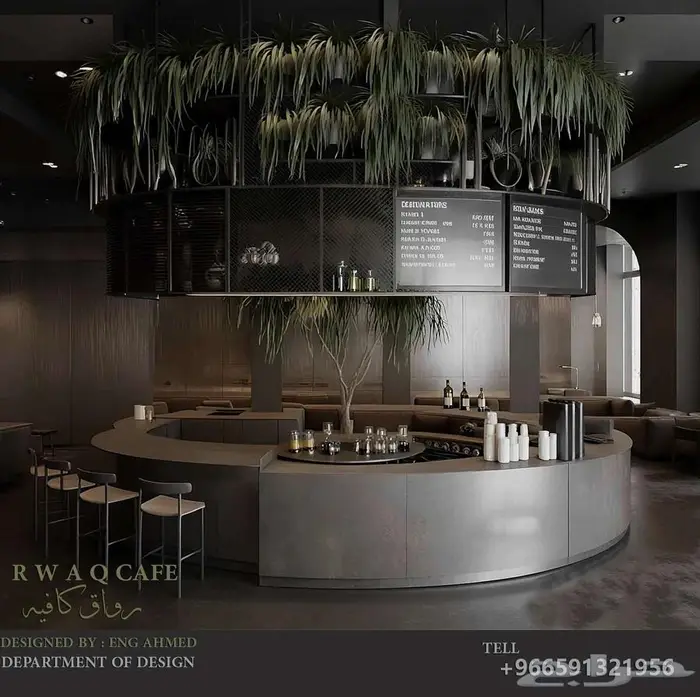 اثاث مصمم داخلي وتخطيط هندسي كافيه سبا تصميم محلات ديكور 3
