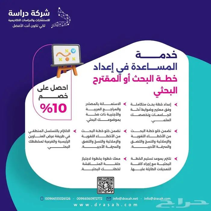 إعداد خطة البحث أو المقترح البحثي باحترافية عالية   خصم 10 0