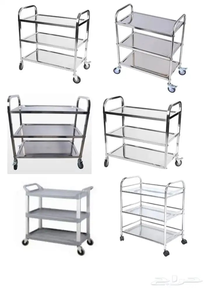 عربيات خدمه طاولات خدمه تجهيز معدات مطاعم أعمال ستانلس ستيل 0