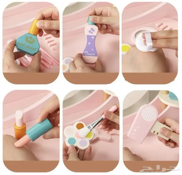 تسريحة خشب للاطفال بالحجم الكبير - لعبه تسريحه للأطفال 13