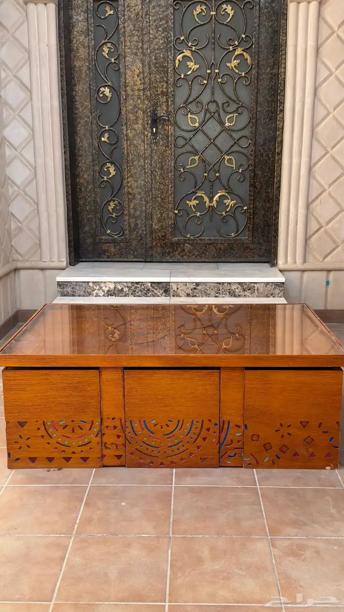 طاولة ضيافة مجالس كبيرة مع طاولات تقديم صغيرة 2