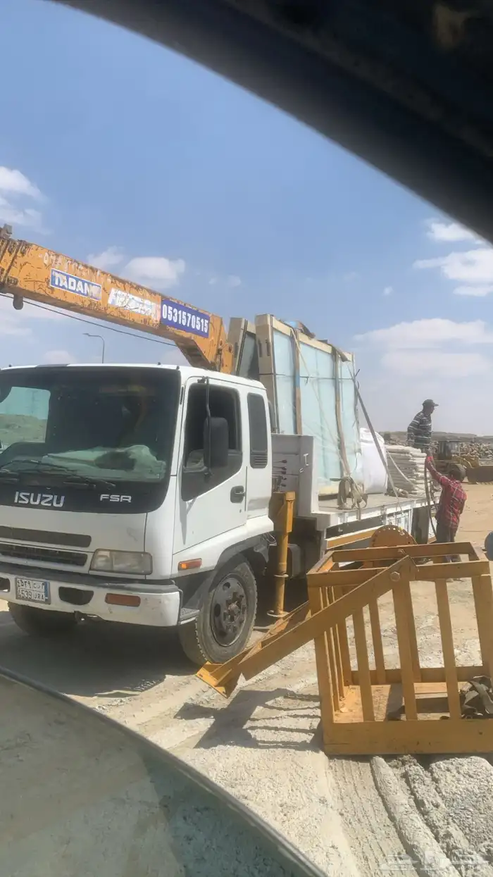 ونش كرين يوم ترك خمسه طن خمس وصال للايجار يوجدسله باسكت 15