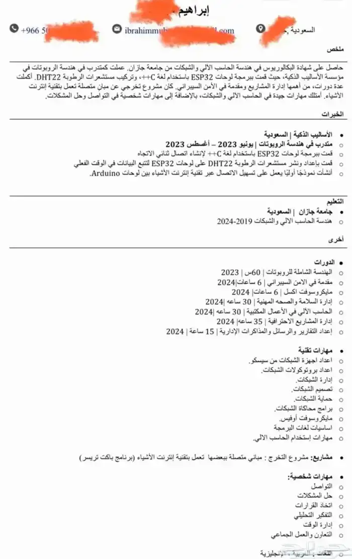 سيرة ذاتية احترافية بنظام ATS   عربي   انجليزي 2