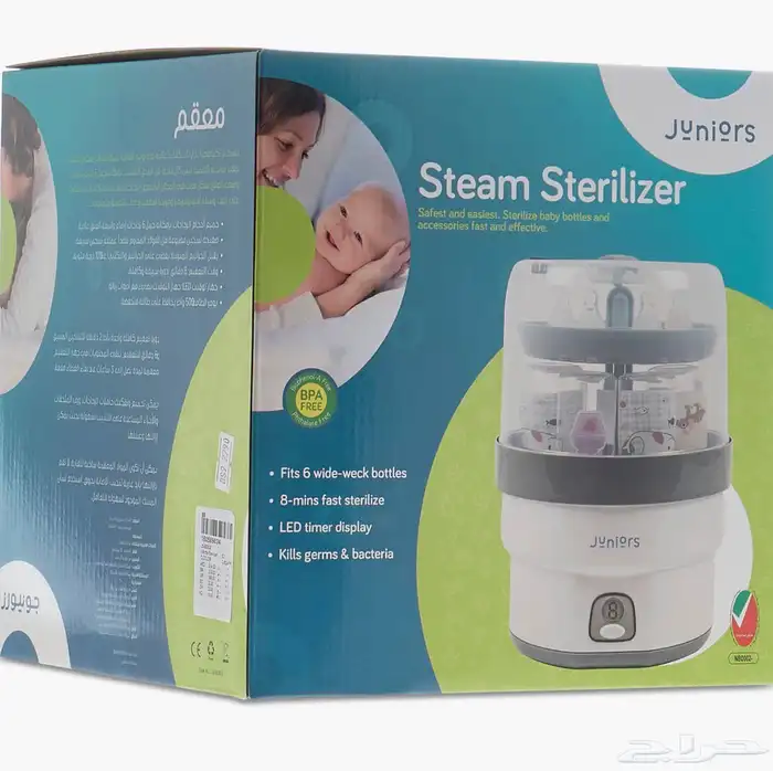 جهاز تعقيم بالبخار بسعة 6 رضاعات من جونيورز 2