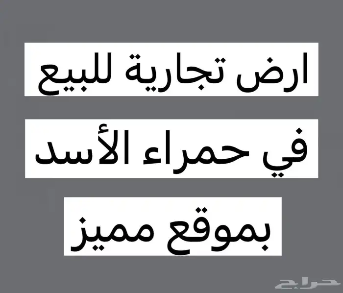 للبيع ارض تجارية حمراء الاسد بموقع متميز 0