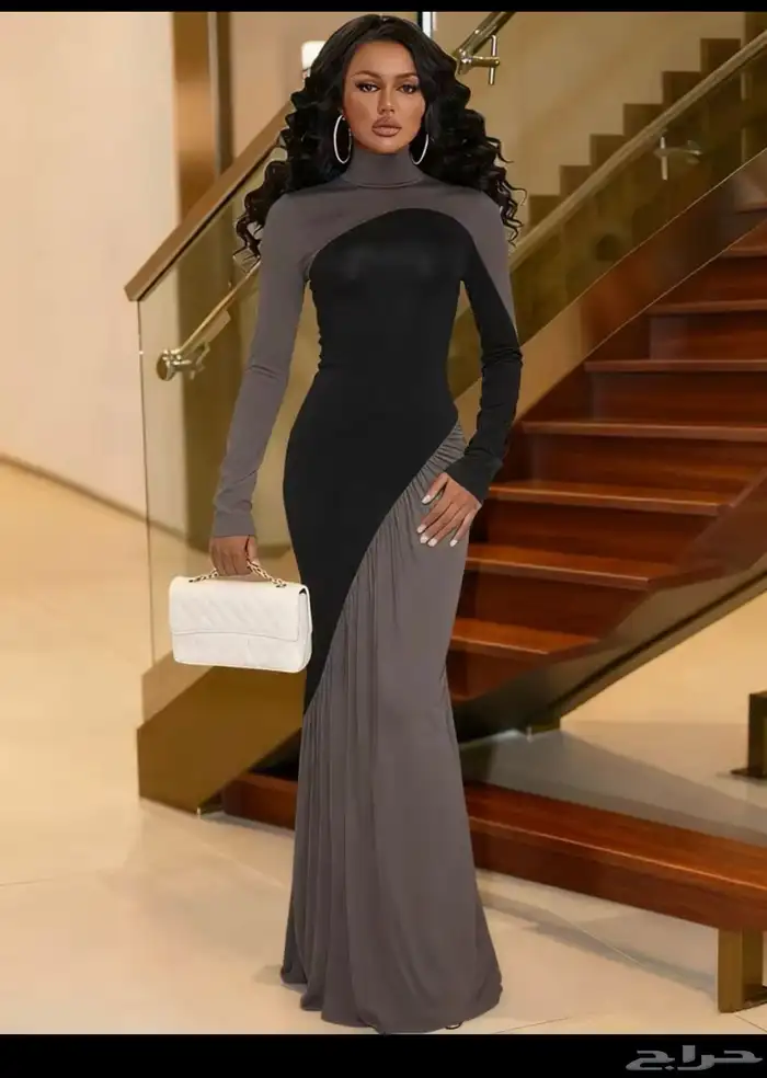 فستان نسائي بأكمام طويله 1