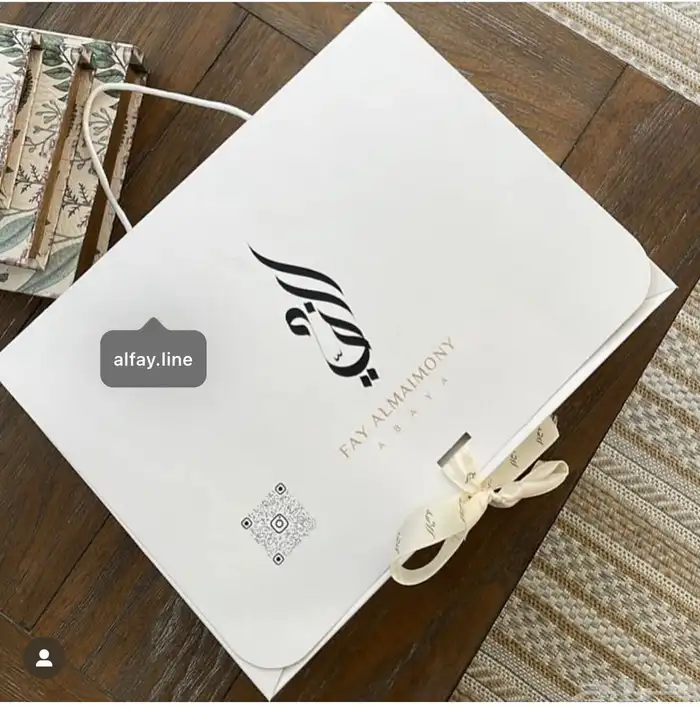 أكياس عبايات بوكس لوقو جلد ليبل تطريز ستكرات كروت 56