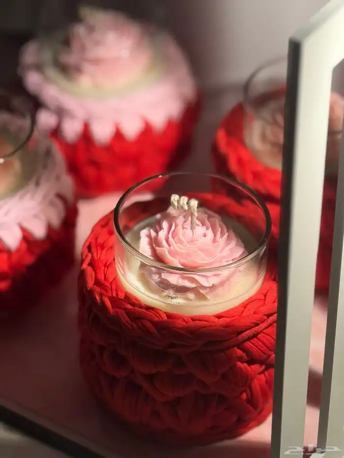 شمعة مصبوبة يدوي ا 6