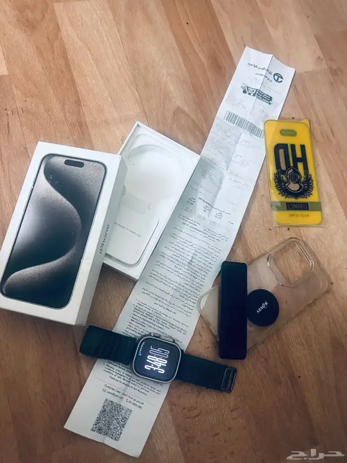 ايفون 15 برو وساعة ابل اللترا وسماعة ابل 15