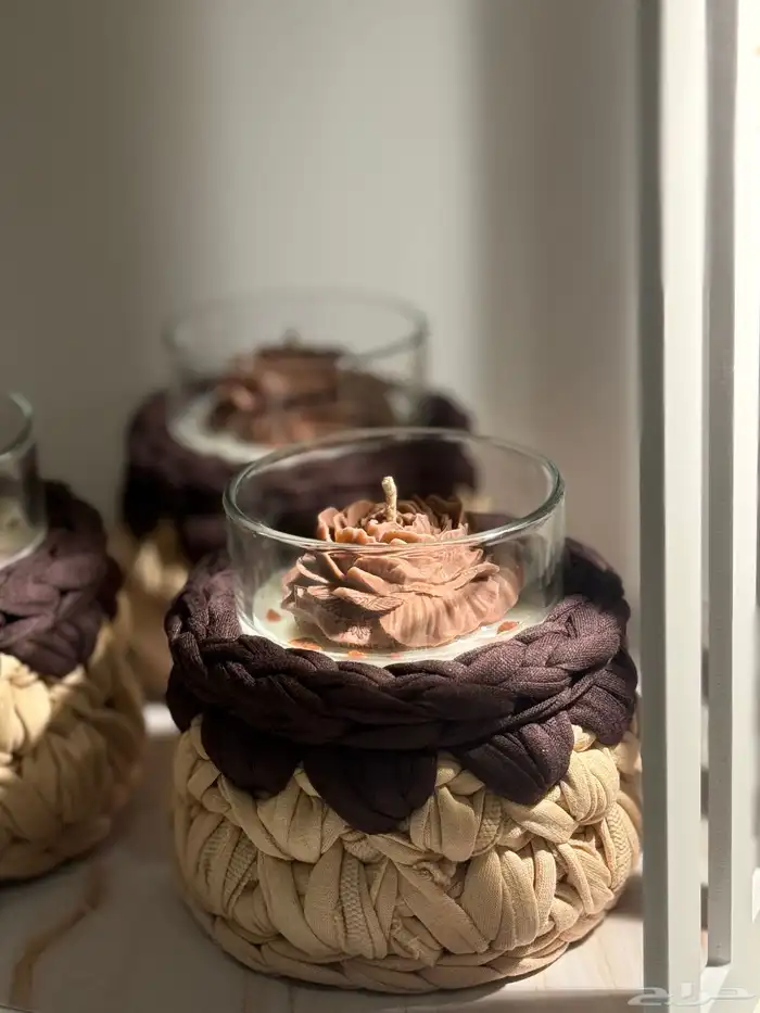 شمعة مصبوبة يدوي ا 8