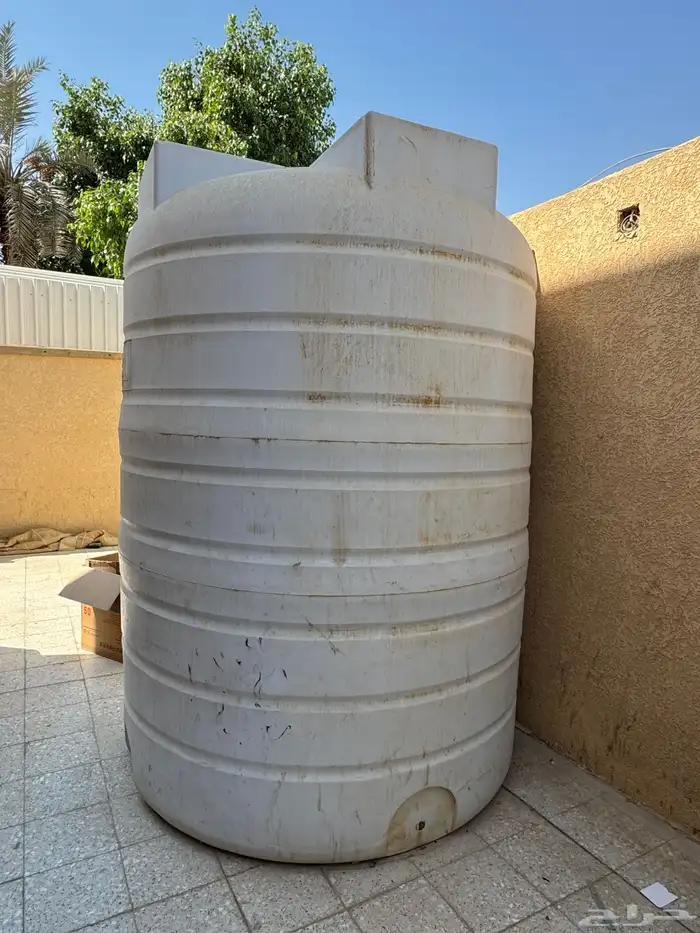 للبيع خزان ماءطولي فيبر جلاس بلاستك نظيف جدا المهيدب15000لتر 0