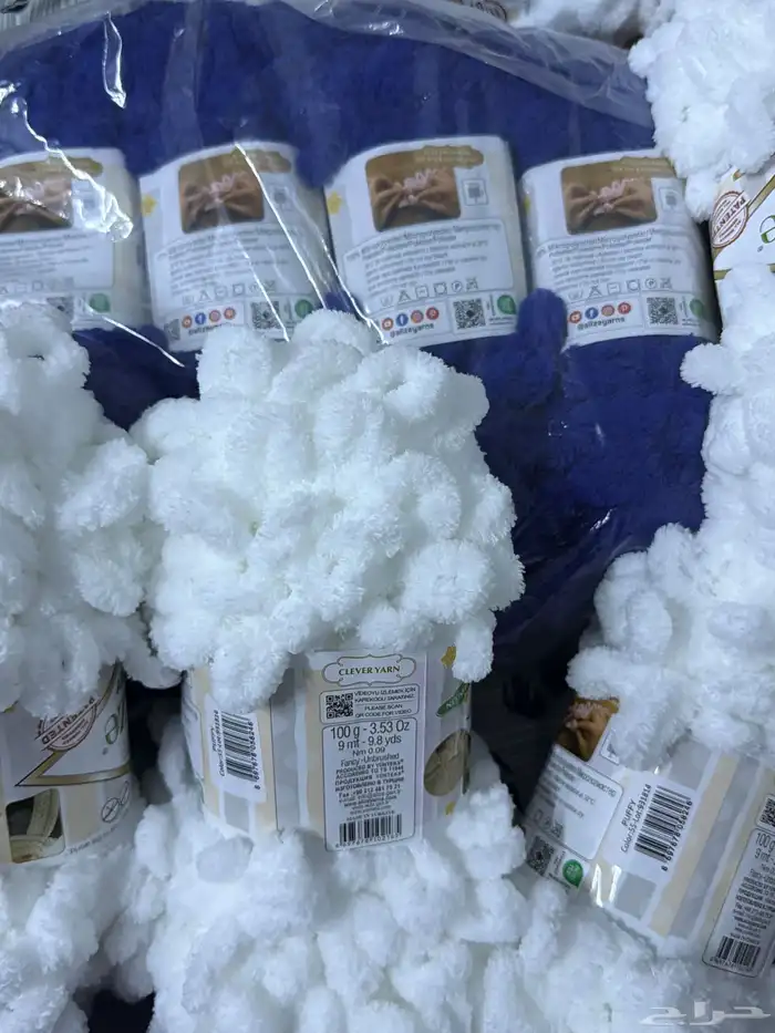 خيوط بوفي للبيع المتوفر 30حبة ازرق وابيض 0