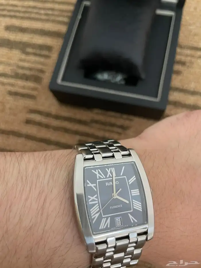 ساعة رادو فلورنس مربع رجالي اخت الجديده 49