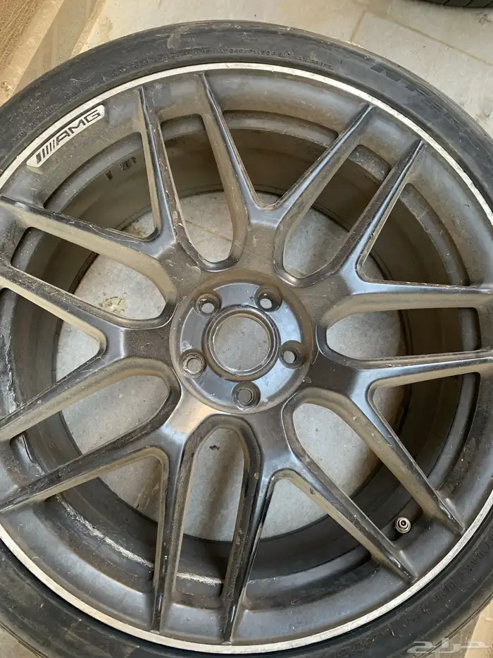 جنوط مارسيدس AMG s63 موديل 2015 بلاك اديشن للبيع مع الكفرات 0