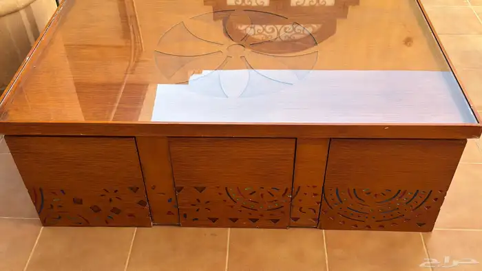 طاولة ضيافة مجالس كبيرة مع طاولات تقديم صغيرة 1