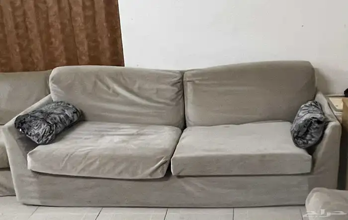 عدد اتنين كنبة مخمل بكسوة قابلة للنزع و الغسل 0