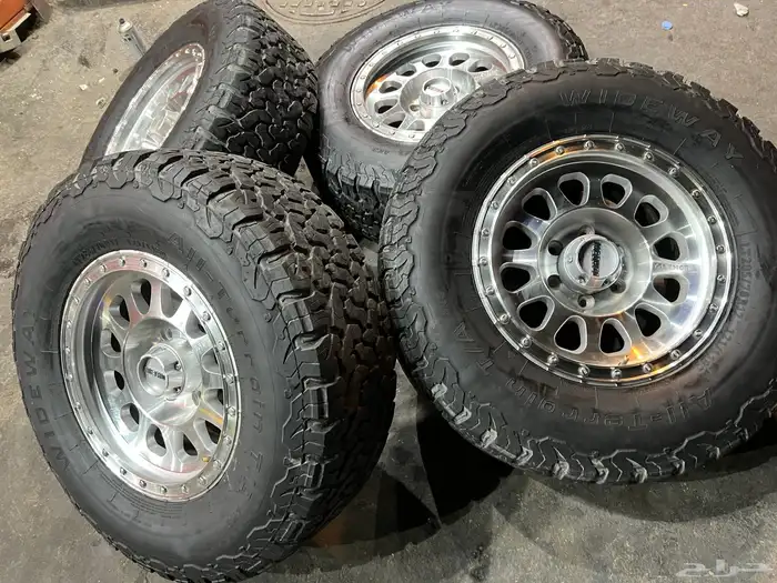 جنوط ميثود نيكل6مسمار معا كفرات نص حجري ودواي مقاس 285 70 17 28