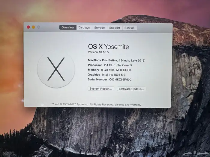 MacBook pro 2013 ماك بوك برو 4