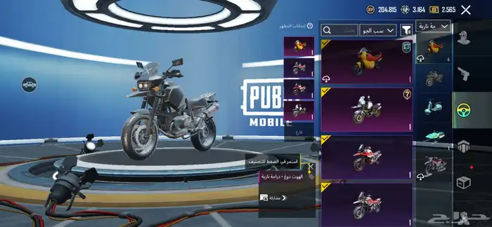 حساب ببجي 13