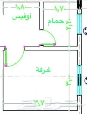 غرفة استوديو حي عريض 1
