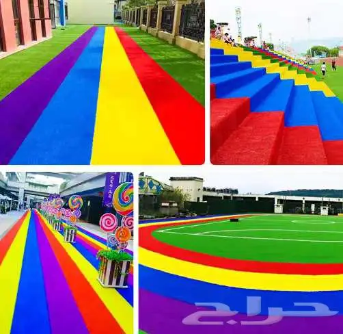 عشب اصطناعي جميع الالوان و املاعب كرة قدم غولف بادل و النادي 6