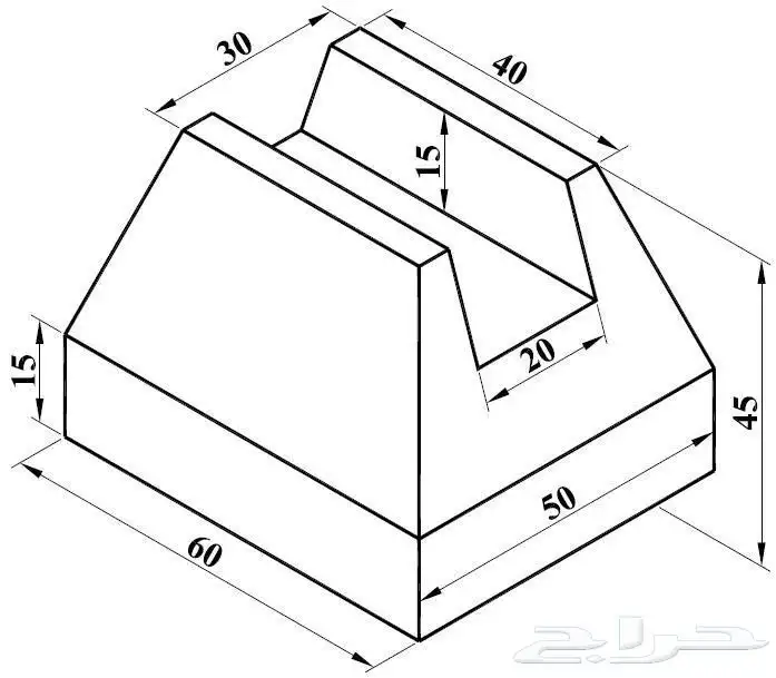 رسم هندسي دراونق لكلية الجبيل والمعهد التقني بالجبيل 4