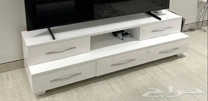 طاولة تلفزيون - ابيض   TV table - White 180cm 0