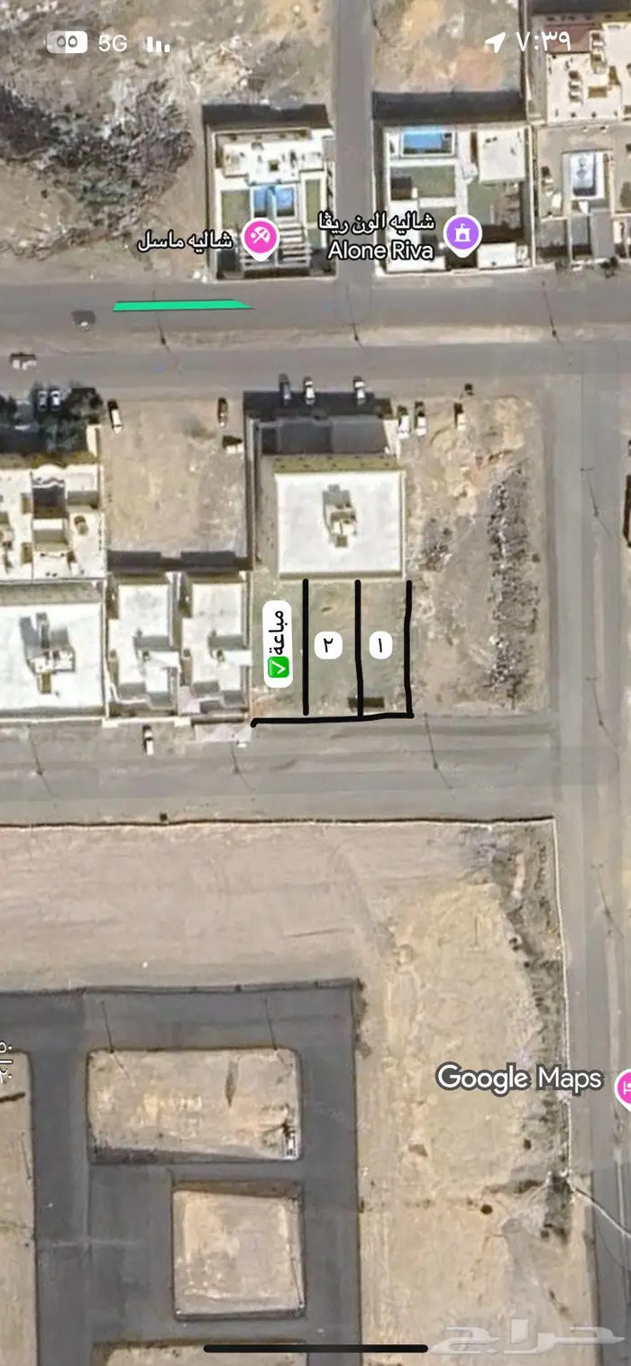 للبيع قطعتين مفرزة بالملك فهد داخل الحد مقابل محطة القطار 1