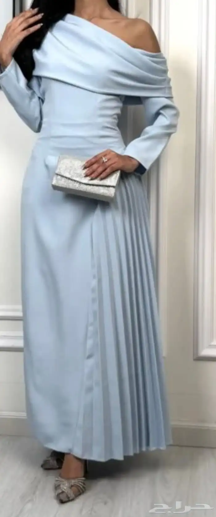 فستان أزرق سماوي أنيق جد ا  ناعم في اللبس وخامته ممتازة 1