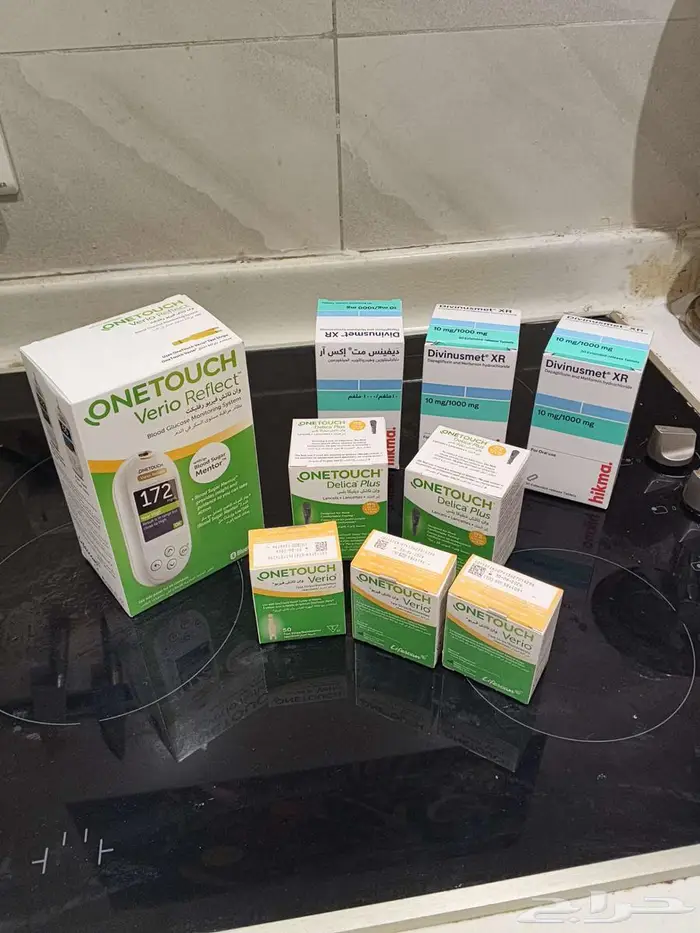 جديد جهاز قياس السكر مع شكاكات واشرطة وديفينس مت اكس ار 0