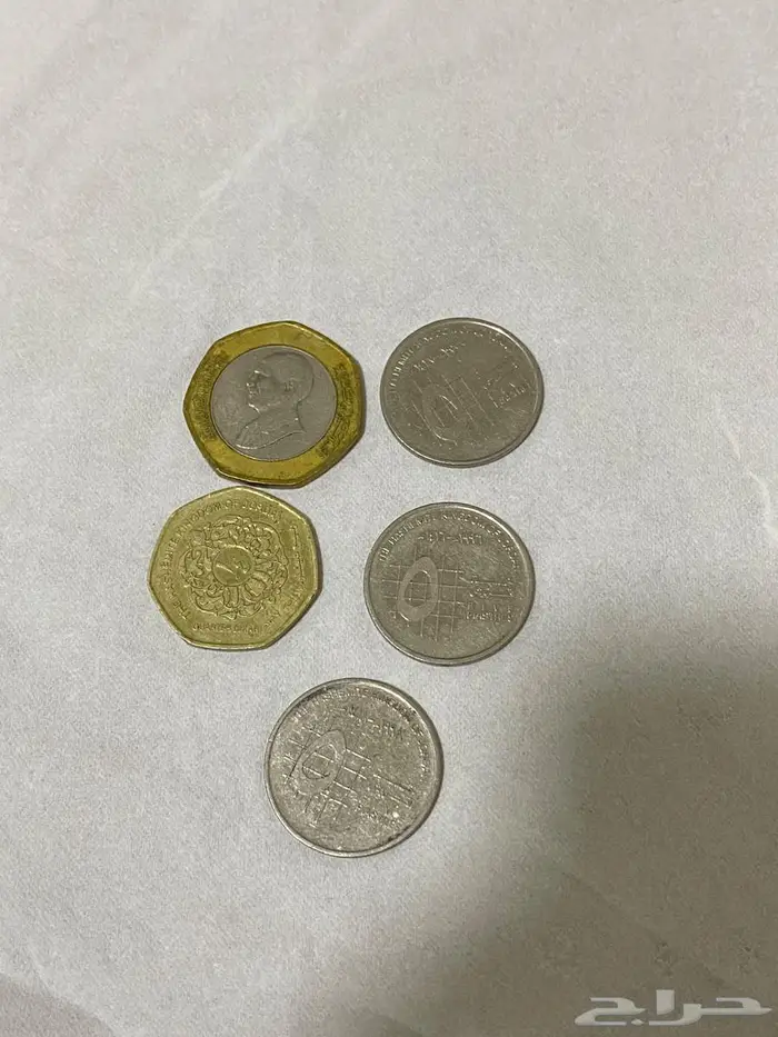 ليرة سورية قديمه 10 ليرات و 5 ليرات و عملات اردنيه 13