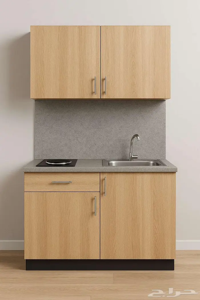 مطبخ صغير متكامل بتشطيب أوروبي وسطح شامل 2