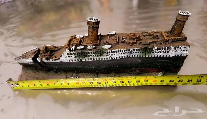 اكسسوارات حوض سمك فلتر و مضخات و مجسمات منها سفينة تايتنك 3