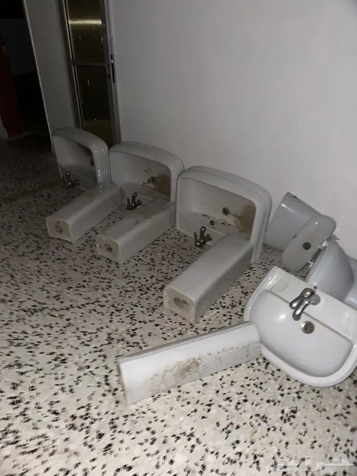 غسالات خزف وبيبان خشب سنديان للبيع 0