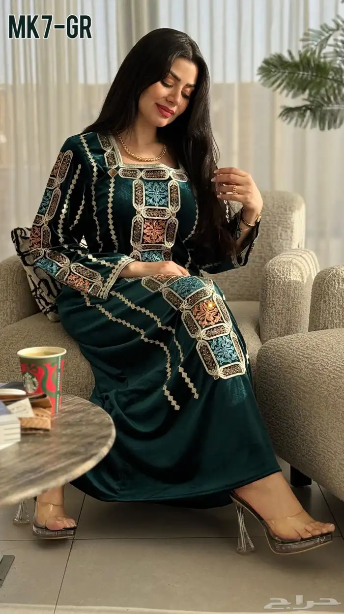 جلابيات مخمل شتويه 4