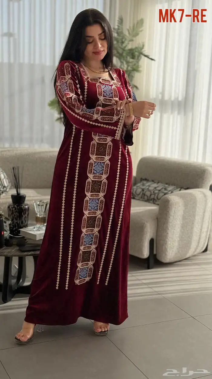 جلابيات مخمل شتويه 12