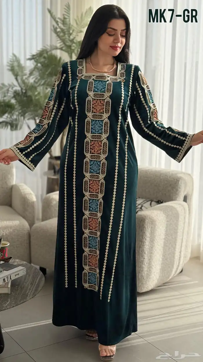 جلابيات مخمل شتويه 3