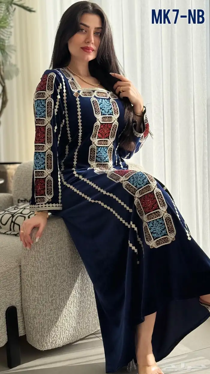 جلابيات مخمل شتويه 7