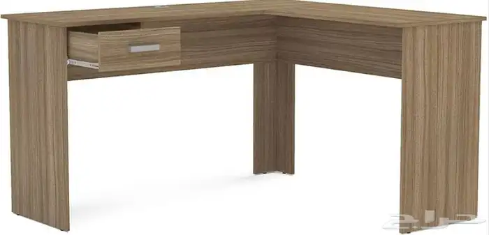 طاولة مكتب حرف L   مساحة مريحة وجودة 1