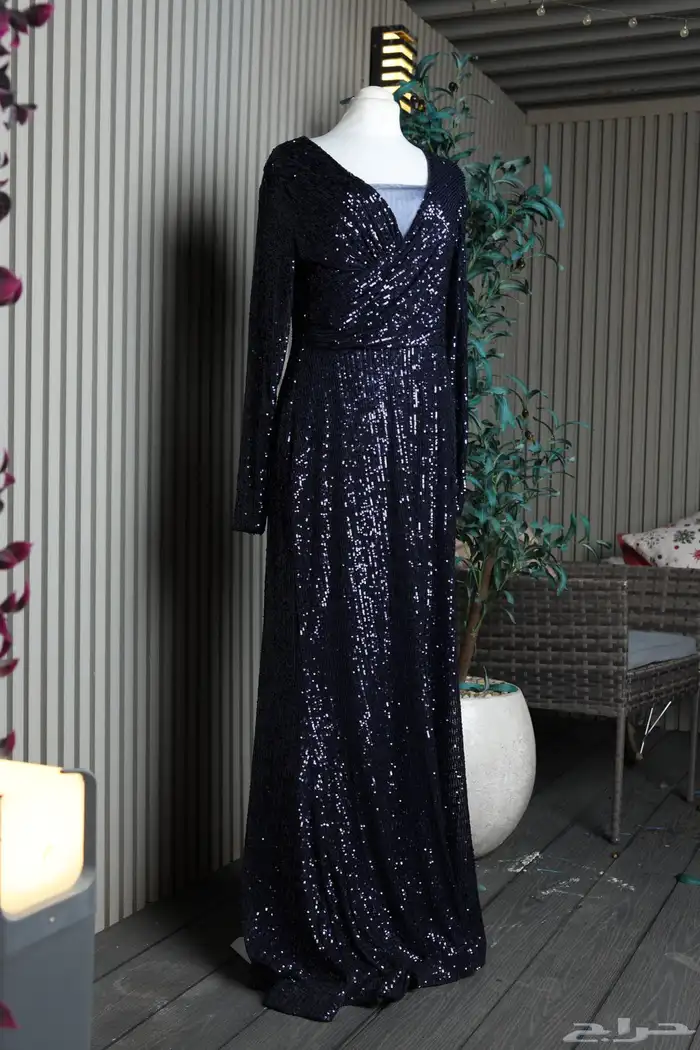 فستان سهره فخم لون كحلي 2