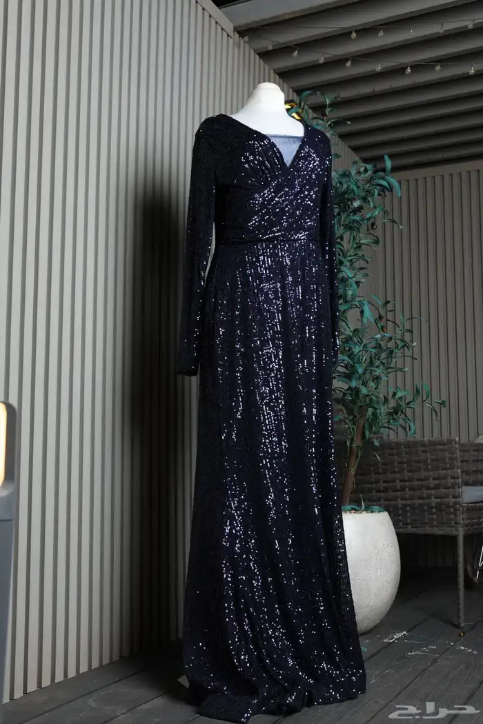 فستان سهره فخم لون كحلي 0