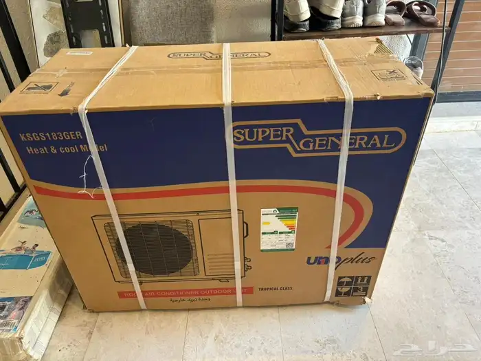 مكيف سوبر جينرل 1.5 طن جديد بكرتونه حار بارد للبيع 0