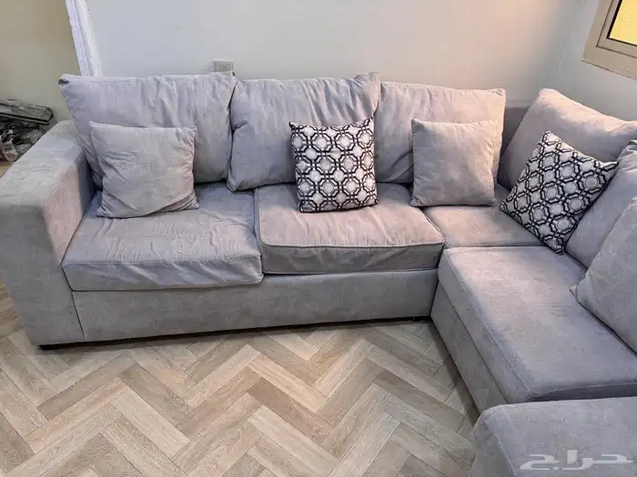 كنب حرف L مستخدم سبب البيع نقل شقه اخرى البيع اعلى سوم 1